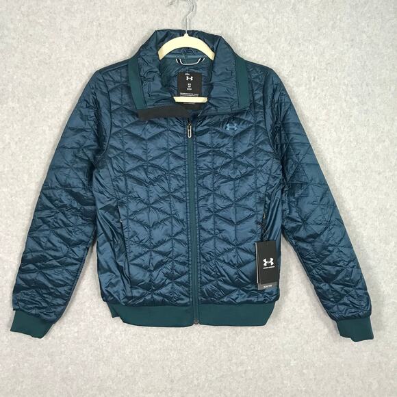 Under Armour ColdGear Reactor Jacket XS Puffer Quilted Shiny Sporty Performance - Picture 1 of 13